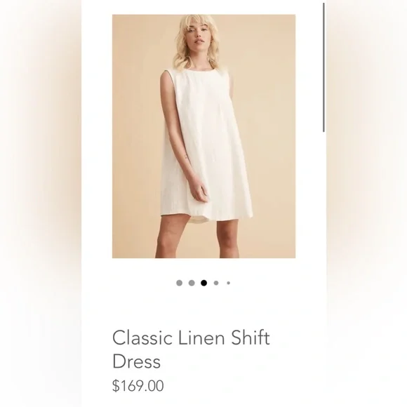 Opia 100% Linen Shift Dress - Picture 2 of 6